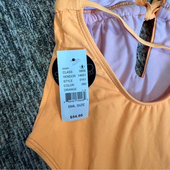 PACSUN ORANGE HIGH CUT ONE PIECE SWIMSUIT - Picture 6 of 6